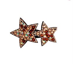 Flot hårspænde med stjerner og rhinsten - gulv