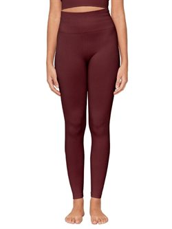 Soft seamless leggings i burgundy fra Moonchild