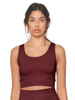 Soft seamless top i burgundy fra Moonchild