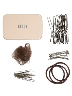 Bloch hårkit i metalkasse - BRUN