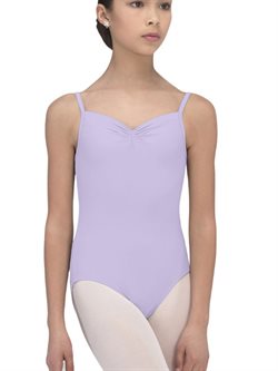 Lyselilla gymnastikdragt med rynk