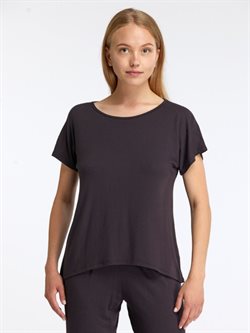 Brun bambus viscose bluse til yoga og Pilates