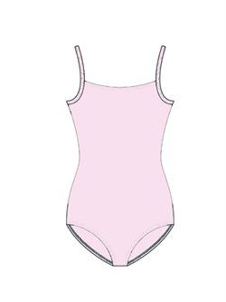 Balletpink klassisk dragt med tynde stropper fra Wear Moi