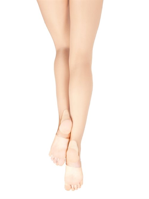 Lys mat gymnastiktights børn m. andefod capezio