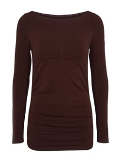 Brun seamless bluse til yoga og pilates fra Bella Beluga