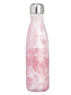 Miin drikkeflaske i flot rosa marmor design