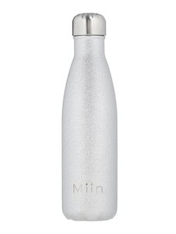 Miin drikkeflaske i flot sølv glitter design
