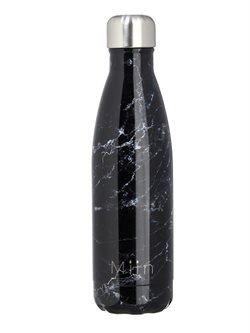 Miin drikkeflaske i flot sort marmor design