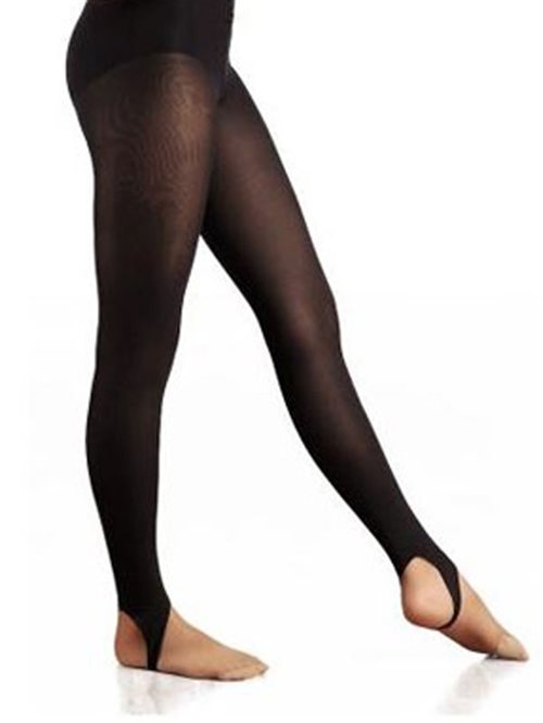 Sort dame gymnastik tights med strop fra Capezio