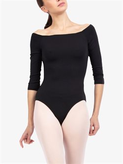 Sort gymnastikdragt med 3/4 ærmer fra Repetto