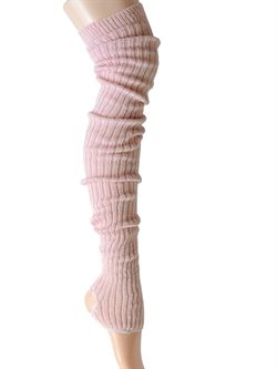 Intermezzo pudderfarvet benvarmere i uldblanding - 90cm