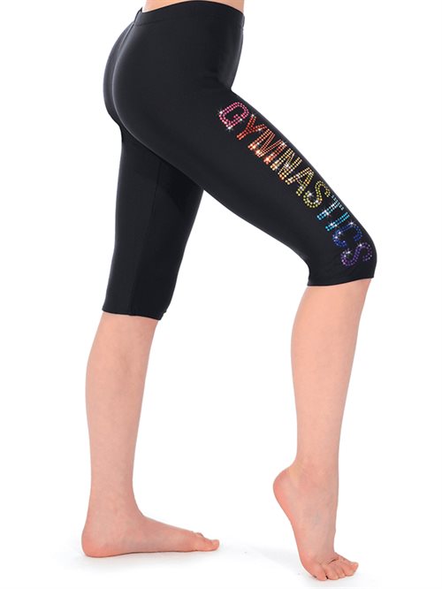 The zone sorte leggings med gymnast logo