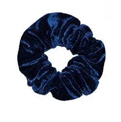 Scrunchie mørkeblå velour 