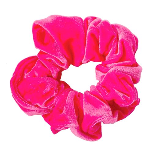Scrunchie pink velour 