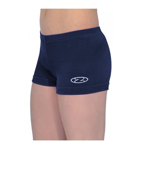 mørkeblå ensfarvet velour shorts til gymnastik
